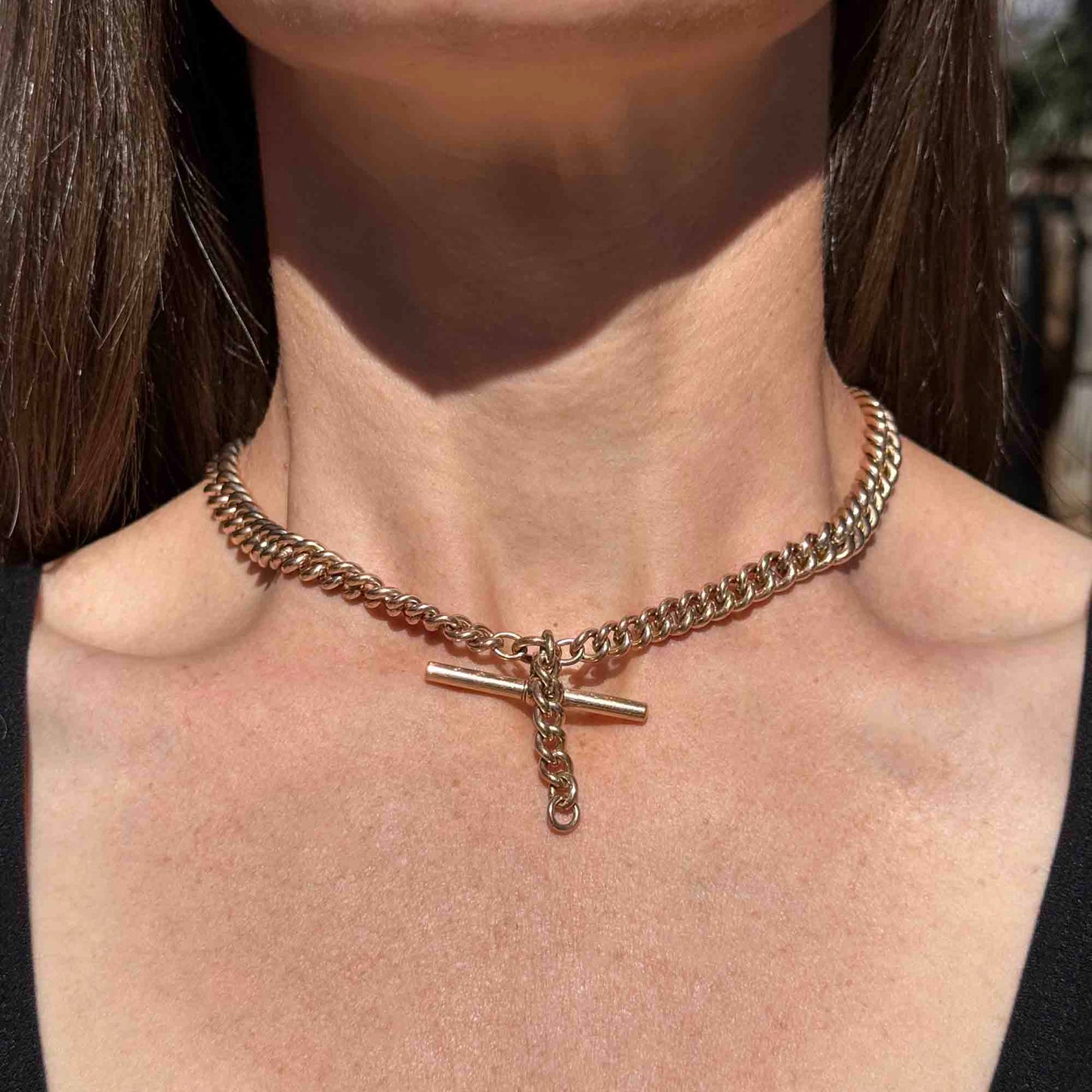 Antique Double Albert Pocket Watch Chain Necklace