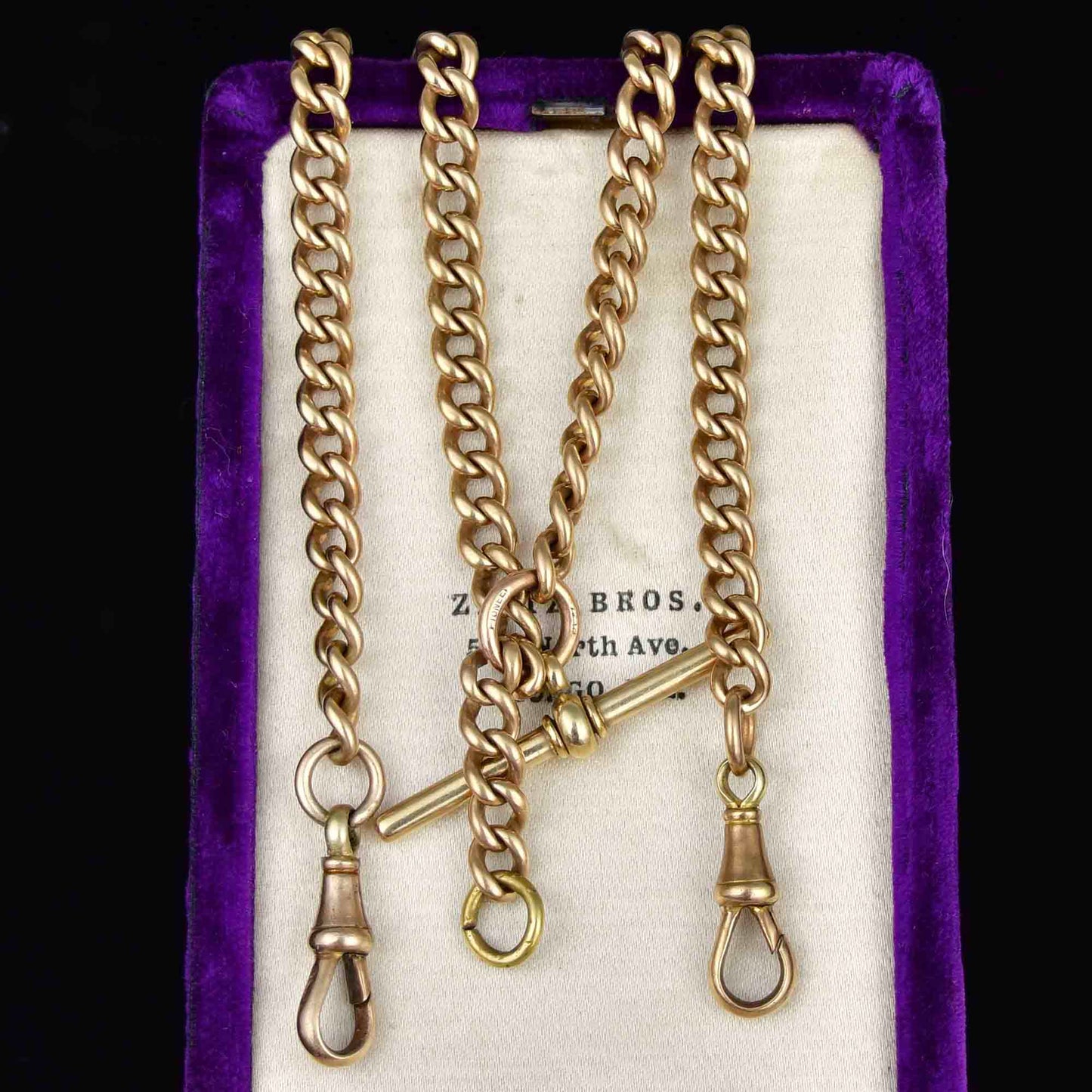 Antique Edwardian Double Albert Watch Chain Necklace