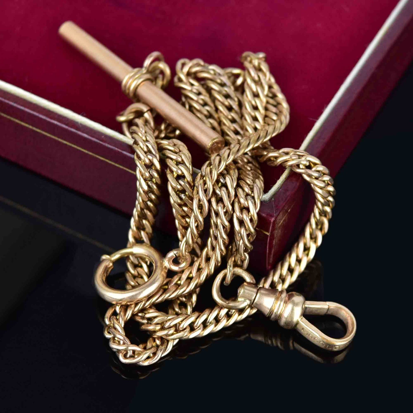 Antique Edwardian Double Albert Watch Chain Necklace