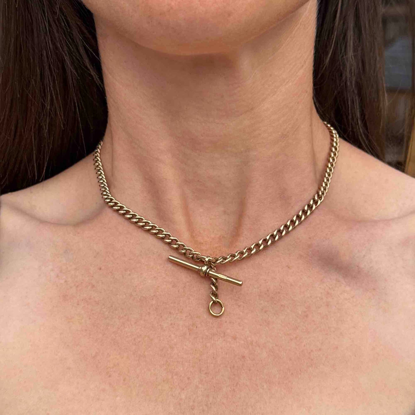 Antique Edwardian Double Albert Watch Chain Necklace