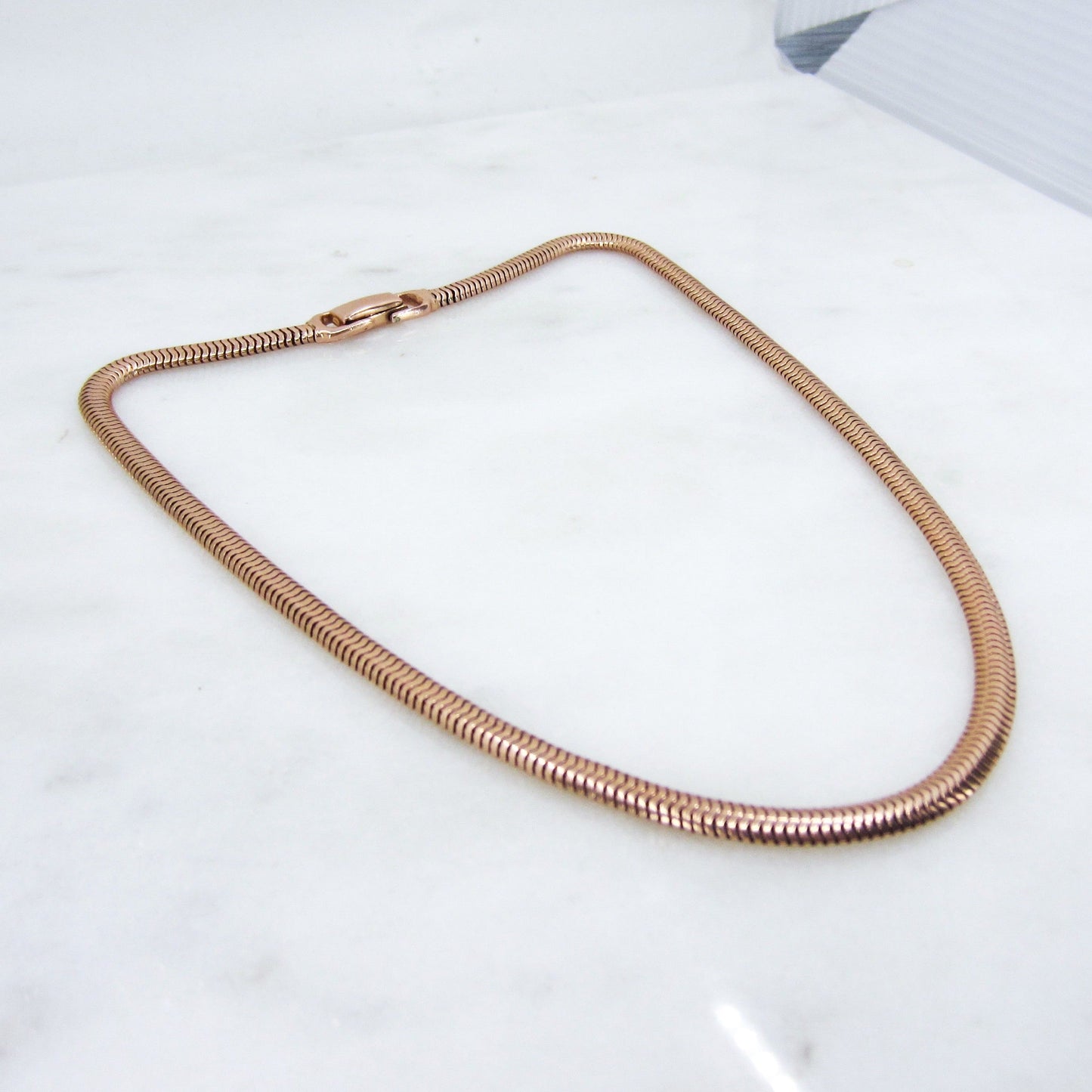 SOLD--MidCentury 16¡± Tubogas Snake Chain 14k c. 1950